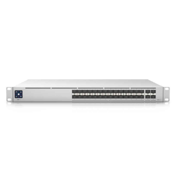 Imagem de SWITCH UBIQUITI GERENCIAVEL L3 28 PORTAS SFP+ DE 10GB +04 SFP28 DE 25GB USW - PRO - AGGREGATION RACK