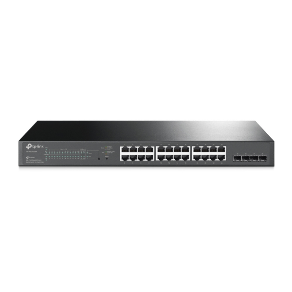 Imagem de SWITCH SMART GIGABIT 24 PORTAS POE+ E 4 SLOTS SFP JETSTREAM TP-LINK TL-SG2428P