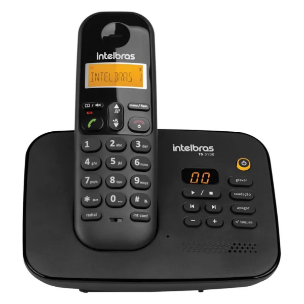 Imagem de TELEFONE INTELBRAS ID TS 3130 4123130 SEM FIO DIGITAL PRETO