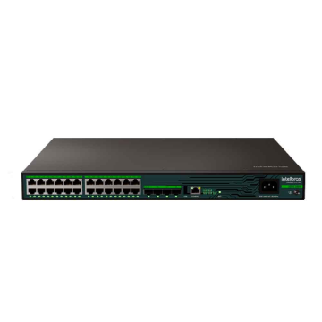 Imagem de SWITCH INTELBRAS 24 PORTAS POE L3 GIGABIT GERENCIAVEL + 4 PORTAS SFP S3028G-PB MAX - 4760078