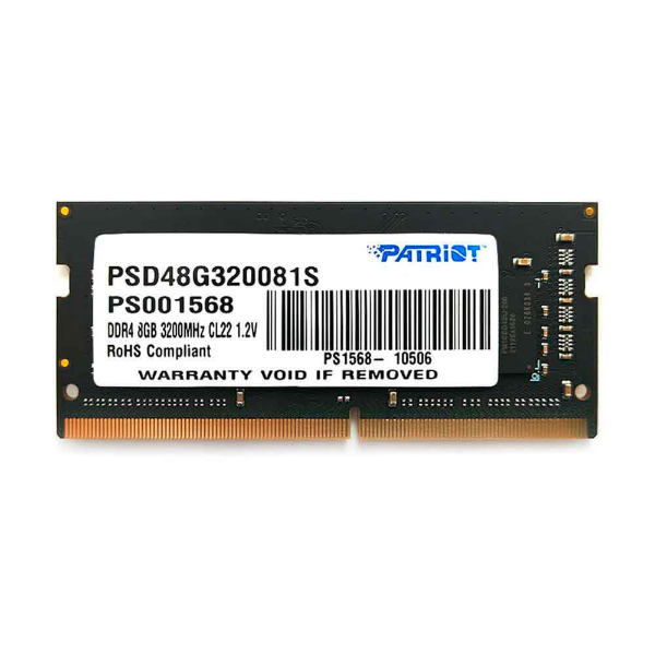 Imagem de MEMORIA PATRIOT 8GB DDR4 3200MHZ 1.2 SIGNATURE - NOTEBOOK - PSD48G320081S