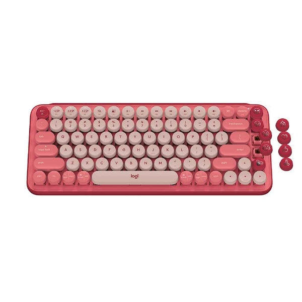 Imagem de TECLADO MECANICO LOGITECH POP KEYS SEM FIO ROSA  - 920-010712