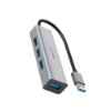 Imagem de HUB USB C3TECH 3.0 4 PORTAS HU-340GY CINZA