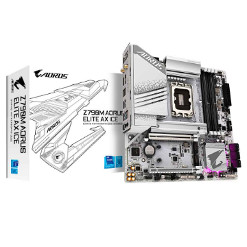 Imagem de PLACA MAE (INTEL) GIGABYTE Z790M A ELITE AX ICE 1.0 DDR5 LGA1700 12° 13° E 14° GERACAO