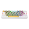 Imagem de TECLADO REDRAGON MECANICO GAMER FIZZ RGB AMARELO CINZA E BRANCO SWITCH MARROM K617RGB