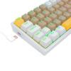 Imagem de TECLADO REDRAGON MECANICO GAMER FIZZ RGB AMARELO CINZA E BRANCO SWITCH MARROM K617RGB