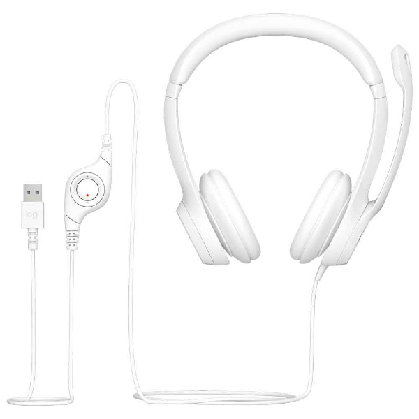 Imagem de HEADSET LOGITECH H390 - BRANCO