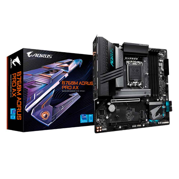 Imagem de PLACA MAE (INTEL) GIGABYTE B760M AORUS PRO AX 1.1 DDR5 LGA1700 12° 13° E 14° GERACAO