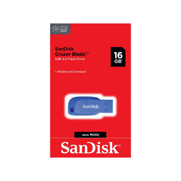 Imagem de PEN DRIVE SANDISK CRUZER BLADE SDCZ50C 016GB AZUL - SDCZ50C-016G-B35BE