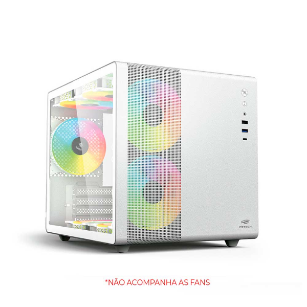 Imagem de GABINETE GAMER C3TECH AQUARIUS MT-G710WH SEM FONTE