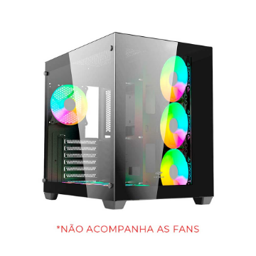 Imagem de GABINETE GAMER C3TECH AQUARIUS MT-G910BK SEM FONTE