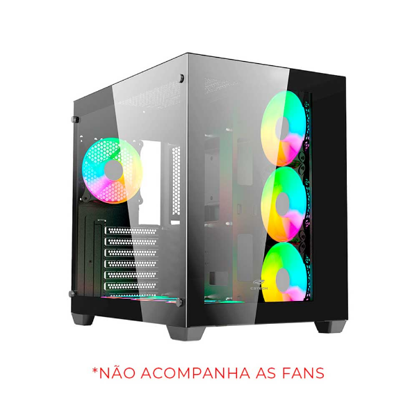 Imagem de GABINETE GAMER C3TECH AQUARIUS MT-G910BK SEM FONTE