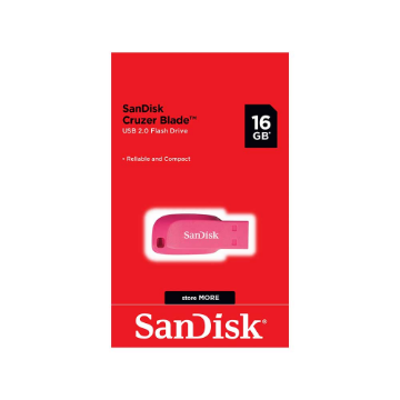 Imagem de PEN DRIVE SANDISK CRUZER BLADE SDCZ50C 016GB  ROSA - SDCZ50C-016G-B35PE