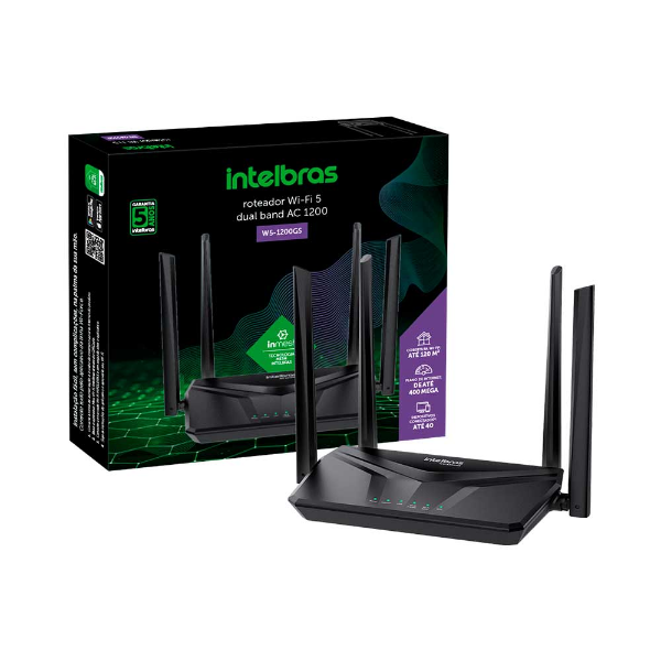 Imagem de ROTEADOR INTELBRAS WIFI 5 AX 1200 DUAL BAND W5-1200GS - 4750201