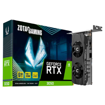 Imagem de PLACA DE VIDEO ZOTAC GEFORCE RTX 3050 6GB GDDR6 96BITS ZT-A30510L-10L