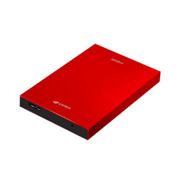 Imagem de GAVETA C3TECH PARA HD EXTERNO 2,5" USB 3.0 CH-400RD VERMELHO