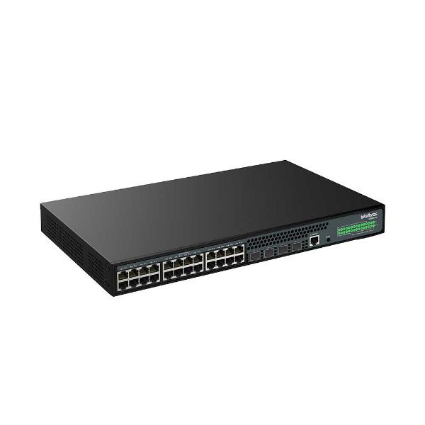 Imagem de SWITCH INTELBRAS GERENCIAVEL 24 PORTAS GIGABIT POE 370W E 4 PORTAS SFP UPLINK S2328G-PA - 4760107