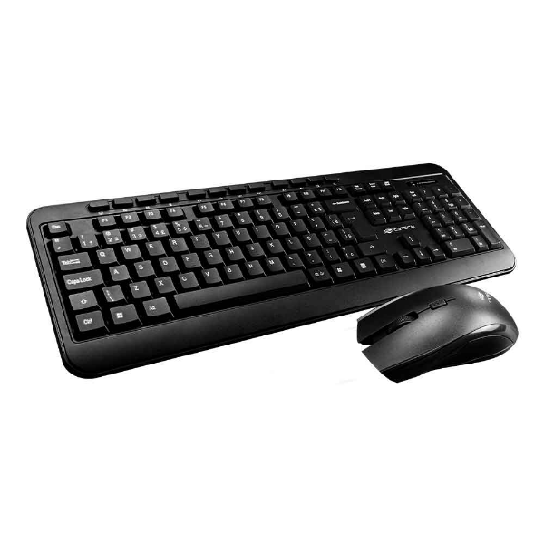 Imagem de KIT MOUSE E TECLADO C3TECH SEM FIO USB PRETO - K-W60BK