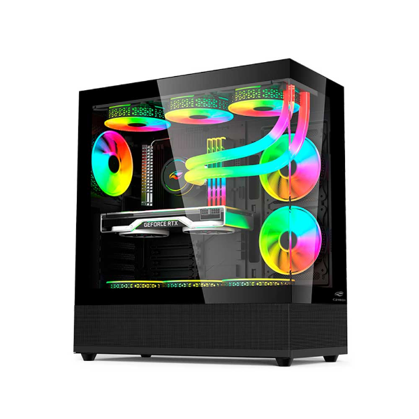 Imagem de GABINETE GAMER C3TECH AQUARIUS MT-G850BK SEM FONTE PRETO