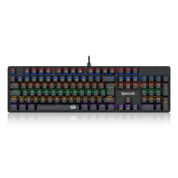 Imagem de TECLADO REDRAGON MECANICO VALHEIM RAINBOW PRETO SWITCH AZUL K608-R (PT-BLUE)