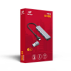 Imagem de HUB USB C3TECH 3.0 2 PORTAS USB-A E 2 USB-C COM CONECTOR ALTERNAVEL HU-C600GY CINZA