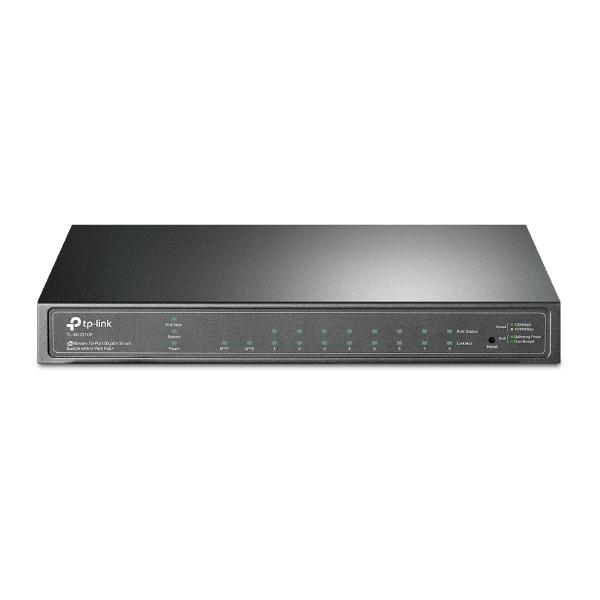 Imagem de SWITCH SMART POE 8 PORTAS TP-LINK JETSTREAM 10 PORTAS GIGABIT COM 8 PORTAS POE+ TL-SG2210P