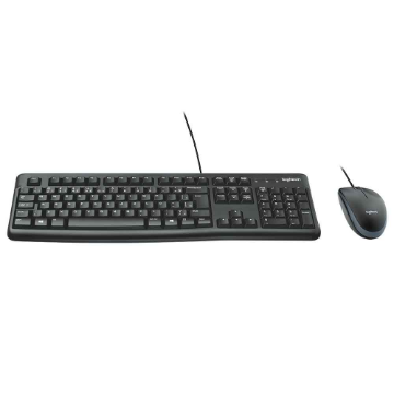 Imagem de KIT MOUSE E TECLADO LOGITECH MK120 COM FIO USB PTO