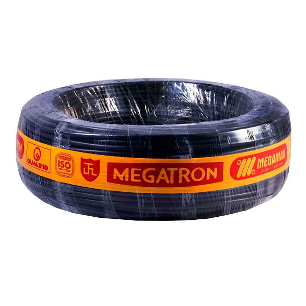 Imagem de CABO PP FLEXIVEL 500V 3x0,75 MM 100M PR MEGATRON