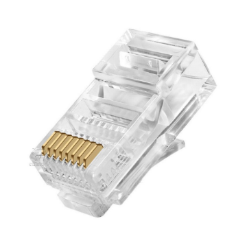 Imagem de CONECTOR RJ45 MACHO CAT5E PACK 100UN 5+ - 062-0045