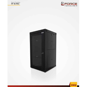 Imagem de RACK SERVIDOR GFORCE PADRAO 19 POL 24U X 570 PISO DESMONTAVEL VISOR DE ACRILICO PT