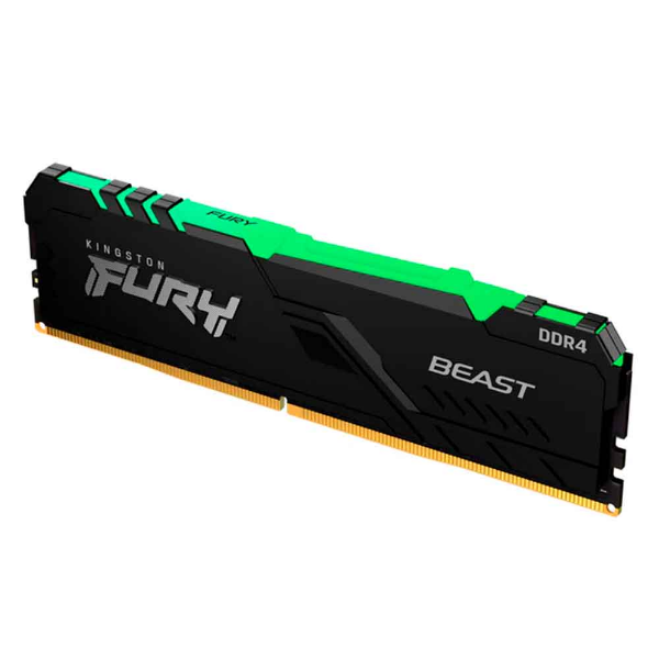 Imagem de MEMORIA KINGSTON FURY BEAST RGB 16GB DDR4 3200MHZ 1.35V BLACK DESKTOP - KF432C16BB2A/16