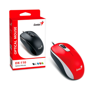 Imagem de MOUSE GENIUS DX-110 OPTICO USB VERMELHO