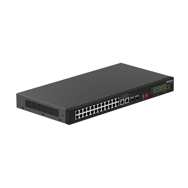 Imagem de SWITCH INTELBRAS 16 PORTAS FAST POE MAIS 2 PORTAS SFP S1126F-PA - 4760116