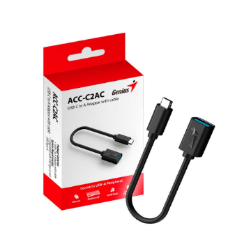 Imagem de CABO ADAPTADOR GENIUS USB-C PARA USB-A ACC-C2AC