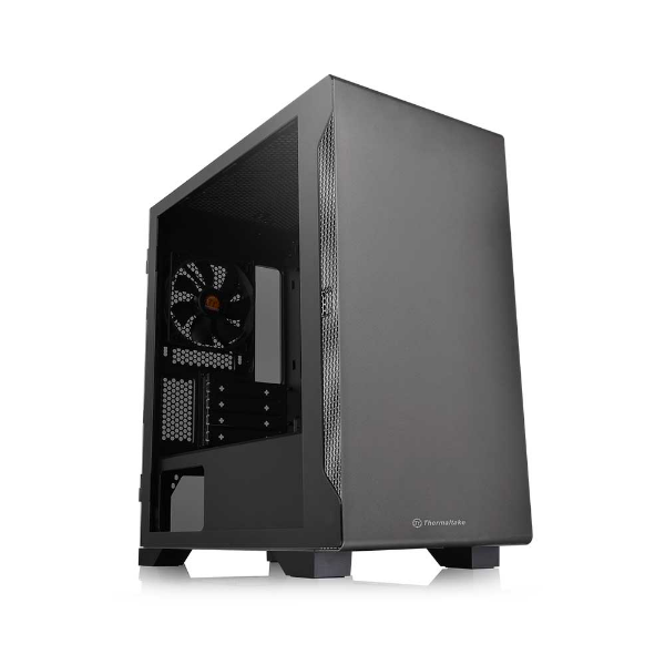 Imagem de GABINETE GAMER THERMALTAKE S100TG BLACK C/ FONTE 600W 80PLUS E C/ FAN TRASEIRO 120MM  CA-3Q9-60S1WZ-