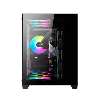 Imagem de GABINETE GAMER LIKETEC KIRRA BLACK RGB COM FAN MICRO ATX PRETO 2033