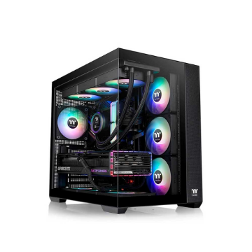 Imagem de GABINETE GAMER THERMALTAKE  VIEW 380 TG ARGB BLACK 4 FANS 120MM - CA-1Z2-00M1WN-00