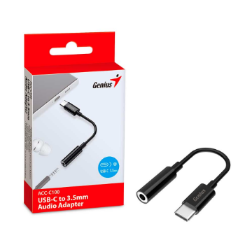 Imagem de CABO ADAPTADOR GENIUS USB-C PARA 3,5MM ACC-C100