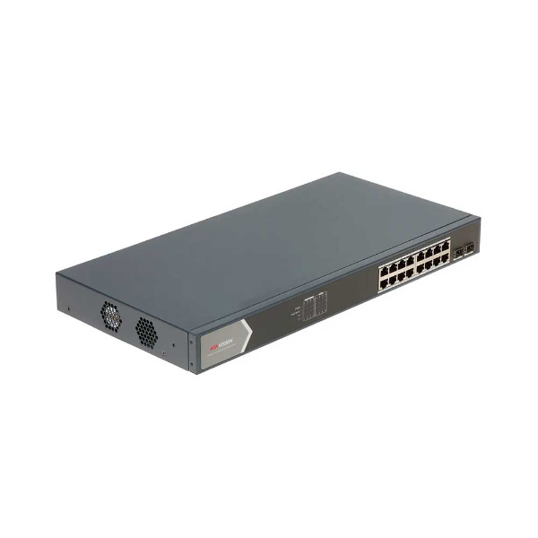 Imagem de SWITCH HIKVISION DS-3E0518P-E/M 18 PORTAS GIGABIT 16 POE ATIVO 802.3 AF/AT 2 PORTAS UPLINK SFP