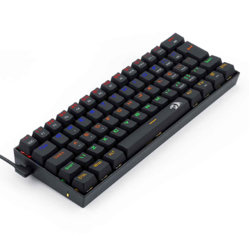 Imagem de TECLADO GAMER REDRAGON MECANICO LAKSHMI RAINBOW PRETO SWITCH MARROM K606R (PT-BROWN)