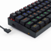 Imagem de TECLADO GAMER REDRAGON MECANICO LAKSHMI RAINBOW PRETO SWITCH MARROM K606R (PT-BROWN)