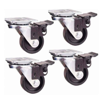 Mostrar detalhes de KIT RODIZIO COM 4 UNIDADES ATE 90 KG COM TRAVA MAX ELETRON Imagem de KIT RODIZIO COM 4 UNIDADES ATE 90 KG COM TRAVA MAX ELETRON