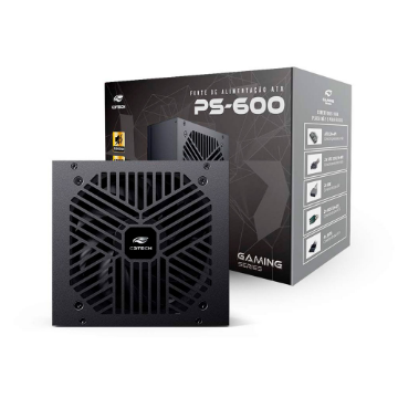Mostrar detalhes de FONTE DE ALIMENTACAO C3TECH 600W ATX PS-600BK PRETO Imagem de FONTE DE ALIMENTACAO C3TECH 600W ATX PS-600BK PRETO
