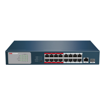 Mostrar detalhes de SWITCH L2 HIKVISION DS-3E0318P-E/M(B) 18 PORTAS 16 POE ATIVO 802.3 AF/AT 1 PORTAS UPLINK GBIC SFP FIBRA + 1 RJ45 Imagem de SWITCH L2 HIKVISION DS-3E0318P-E/M(B) 18 PORTAS 16 POE ATIVO 802.3 AF/AT 1 PORTAS UPLINK GBIC SFP FIBRA + 1 RJ45