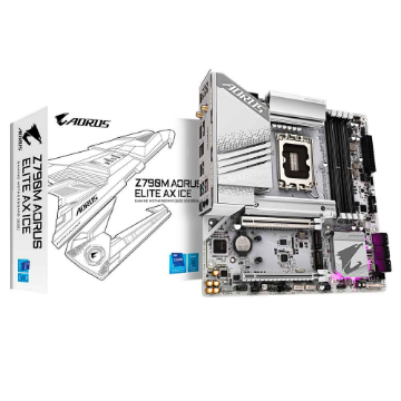 Mostrar detalhes de PLACA MAE (INTEL) GIGABYTE Z790M A ELITE AX ICE 1.0 DDR5 LGA1700 12° 13° E 14° GERACAO Imagem de PLACA MAE (INTEL) GIGABYTE Z790M A ELITE AX ICE 1.0 DDR5 LGA1700 12° 13° E 14° GERACAO