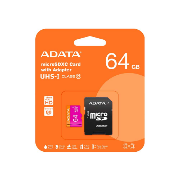 Mostrar detalhes de CARTAO DE MEMORIA SD ADATA CLASS 10UHS-I 64GB (MICRO + ADAPTADOR) AUSDX64GUICL10-RA1 Imagem de CARTAO DE MEMORIA SD ADATA CLASS 10UHS-I 64GB (MICRO + ADAPTADOR) AUSDX64GUICL10-RA1