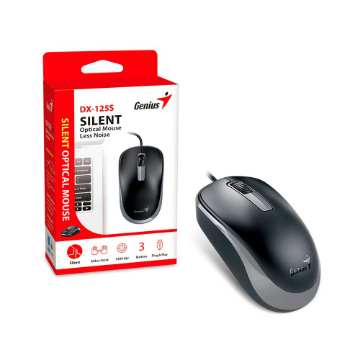 Mostrar detalhes de MOUSE GENIUS DX-125S OPTICO PRETO USB SILENCIOSO Imagem de MOUSE GENIUS DX-125S OPTICO PRETO USB SILENCIOSO