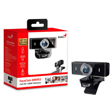Mostrar detalhes de WEBCAM GENIUS FACECAM 2000X2 FULL HD 1080P MIC Imagem de WEBCAM GENIUS FACECAM 2000X2 FULL HD 1080P MIC