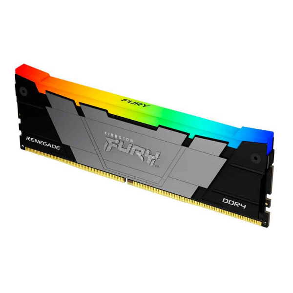 Imagem de MEMORIA KINGSTON FURY RENEGADE RGB 8GB DDR4 3200MHZ 1.35V DESKTOP - KF432C16RB2A/8