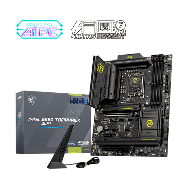 Imagem de PLACA MAE (INTEL) MSI MAG B860 TOMAHAWK WIFI DDR5 LGA1851 ULTRA PROCESSORS